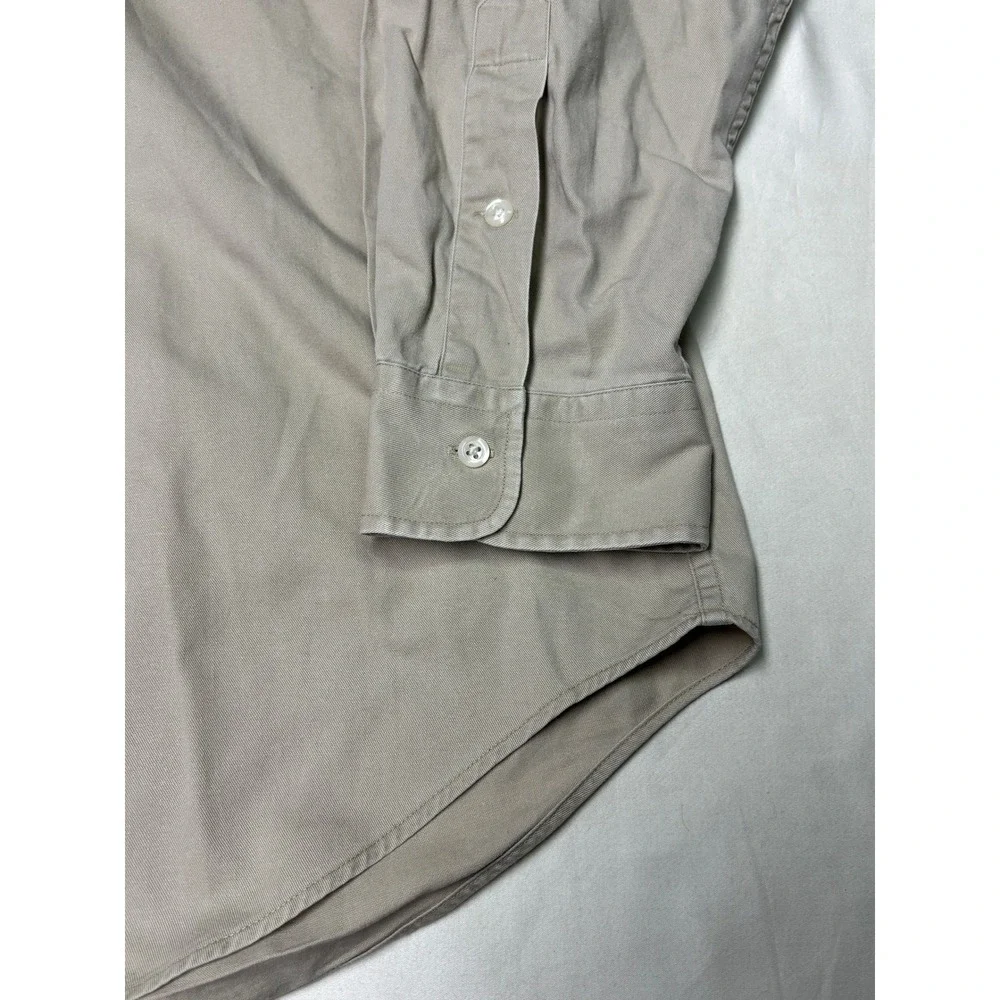 Polo Ralph Lauren Blaire Shirt Mens XL Khaki Tan Cotton Twill Button Down L/S